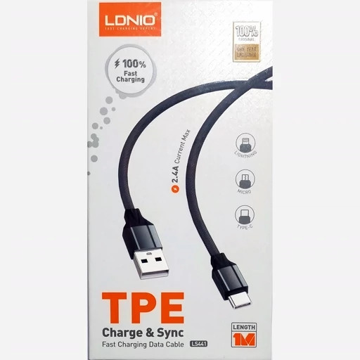 کابل شارژ USB به تایپ c الدینیو مدل LS441