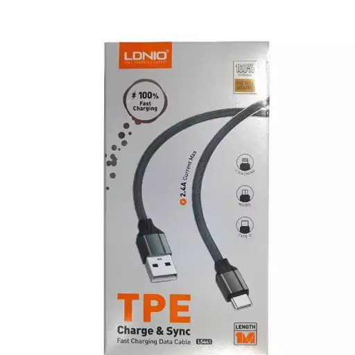 کابل شارژ USB به تایپ c الدینیو مدل LS441